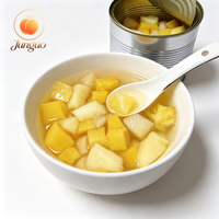 Bulk blikjes ananas perzik peer fruitmix, op kamertemperatuur bewaard, zonder koeling