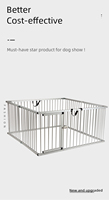 Cages professionnelles en aluminium pour animaux de compagnie avec table de toilettage intégrée - Cage de présentation pliable pour chiens, clôture d'entraînement portable