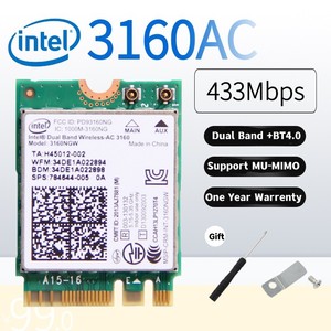 Adaptador WiFi Inalámbrico AC 7260 7260HMW 3160 7265 3165 8260, Mini PCI-Express Interno, Doble Banda, para Escritorio, 802.11ac, Doble Banda - Product Image 1