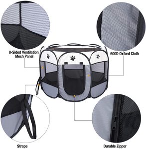 Fadzmaker — parc pour animal de compagnie, dispositif octogonal, pliable, Portable, en extérieur, Cage, pour chiens et chats - Product Image 5