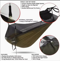 Été Universel Extérieur Double Moustiquaire Hamac Parapluie Tissu Nylon Anti-Rollover Camping Léger Lit Suspendu