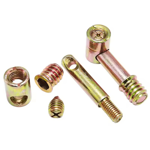 Precio de fábrica: Conector oculto de acero inoxidable 4 en 1 duradero y personalizado para herrajes de armario y espigas de aluminio para bicicletas - Product Image 1