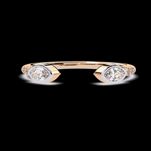Anillo de Compromiso con Diamante Natural, Oro Sólido de 14K/18K, Corte Marquesa, Joyería Fina y Elegante, Anillo de Novia para Mujer - Product Image 3