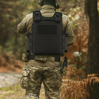 Gilet tactique d'extérieur multifonctionnel à dégagement rapide, imperméable, résistant à l'usure, en polyester 1000D, avec poches