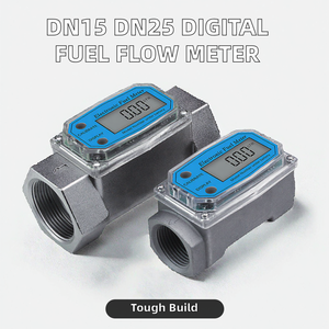 DN15 DN25, generador de impulsos de turbina de aluminio de alta precisión, medidor de flujo de combustible, diésel <span class=keywords><strong>Digital</strong></span> para aceite y agua, OEM personalizable - Product Image 3