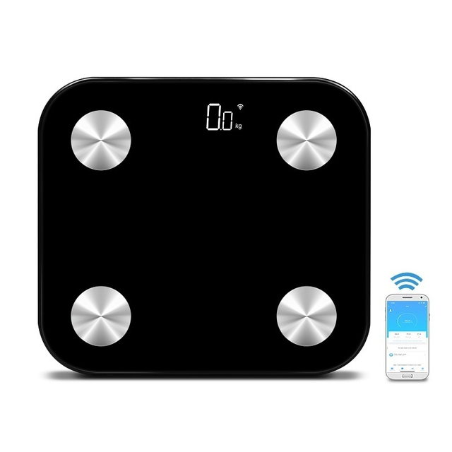 New Led Smart Connected Body Fat Bathroom by Weight Gurus Wifi Scale With Free Sdk