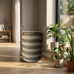2026 Eco Friendly <b>Wicker</b> <b>Storage</b> <b>Basket</b> Natural Woven Rattan <b>Basket</b> Handmade Decorative Organizer Home <b>Storage</b> Laundry Circle - Product Image 2