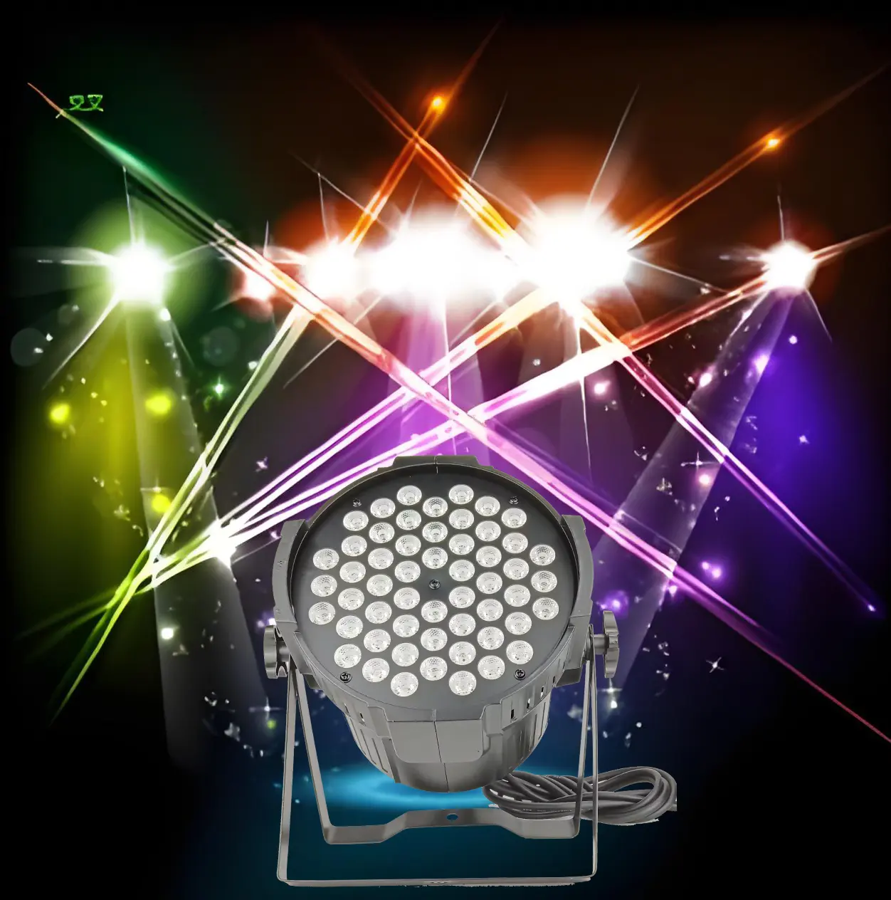 Hongrui LPC001 120w DMX 512 ไฟ LED PAR Rgbw แสงเวที PAR 54*3w ชิ้นอลูมิเนียม 90 Led 1000w Rgb Strobe โคมไฟ Uv 100w 100