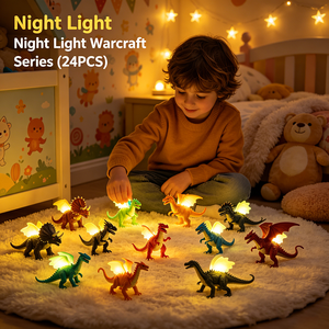 Jouets de monstres fantastiques phosphorescents, 12 styles de figurines de créatures mythiques anciennes, design lumineux, figurines d'action à collectionner pour enfants - Product Image 2
