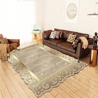 Tapis moderne en velours cristal pour salon et chambre – Luxe léger haut de gamme, à poils ras, antidérapant, motif géométrique
