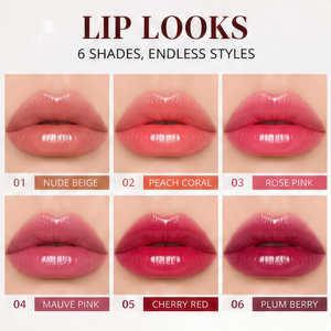 Gloss à lèvres scintillant longue tenue naturel avec couleurs or et argent, en forme de gâteau semi-circulaire pour maquillage de fête, marque privée - Product Image 2