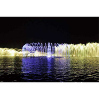 Fuente de Agua Flotante Digital Interactiva para Exteriores, Pantalla de Agua Musical de Gran Escala con Espectáculo de Luces LED Coloridas