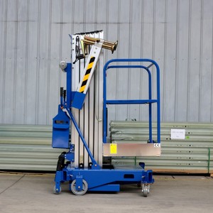 El mejor precio, 10m, 100Kg, elevación de mástil de aleación de aluminio individual directamente negociable <span class=keywords><strong>Manlift</strong></span> - Product Image 3
