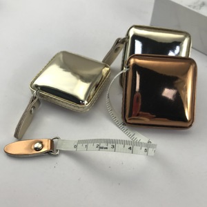 프로모션 150cm 60 인치 라운드 Funy 미니 사용자 정의 개폐식 PU 가죽 재단사 줄자 인쇄 로고 - Product Image 5