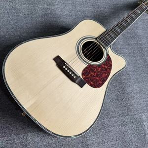 Cutaway Martn D45 Wholesale 41-Inch Handmade 6s Acoustic Guitar <b>Top</b> Solid Spruce B&S Fast Ship - Product Image 1