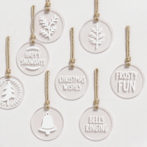 Bán Buôn Trống Vòng Acrylic Trang Trí Đĩa Cho Ủng Hộ Đám Cưới Tùy Chỉnh DIY Khắc Laser Keychain Thẻ - Product Image 1