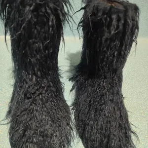 Large inventory fast delivery unique design colorful winter faux sheep fur boots