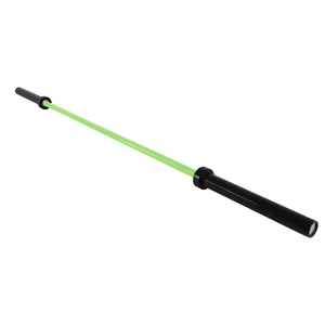 TOPTONS Super March Vente en gros de haute qualité Logo personnalisé Acier à ressort haute résistance 15KG 20KG <span class=keywords><strong>Barre</strong></span> d'haltères colorées - Product Image 3