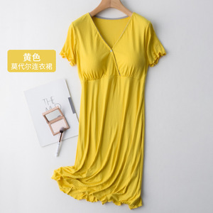 Femmes manches courtes bouton <span class=keywords><strong>allaitement</strong></span> <span class=keywords><strong>nuisette</strong></span> rayures <span class=keywords><strong>maternité</strong></span> <span class=keywords><strong>allaitement</strong></span> robe Hamile Gecelik <span class=keywords><strong>maternité</strong></span> chaud pyjamas vêtements de nuit - Product Image 4