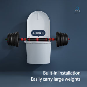 โถสุขภัณฑ์อัจฉริยะระบบไฟฟ้ากระแสตรง พร้อมถังเก็บน้ำแบบซ่อน ดีไซน์ติดผนังสีดำหรูหรา วัสดุเซรามิก ระบบ P-trap สำหรับห้องน้ำสมัยใหม่/โรงแรม/วิ<span class=keywords><strong>ล</strong></span><span class=keywords><strong>ล</strong></span>่า - Product Image 5