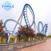 4 Loop Roller Coaster Large Extreme Thrill Theme Manege Amusement Park Ride Train Roller Coaster à vendre