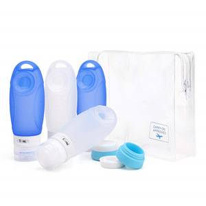 Botellas dispensadoras de silicona para viaje de 89 ml con ventosa para loción y acondicionador - Product Image 3