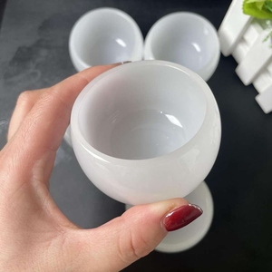 Wholesale <strong>Cheap</strong> Crystals Healing Quartz Teacup <strong>Stones</strong> White <strong>Jade</strong> Crystal Bowl Folk Crafts for Decoration - Product Image 2