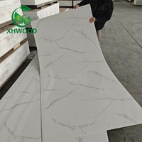 Panneaux muraux intérieurs en PVC imprimés en 3d Feuille de marbre UV très brillante pour panneau mural décoratif Feuille de marbre UV en PVC