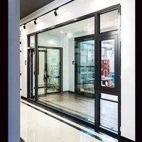 Fenêtres en aluminium à double vitrage inclinable et tournant anti-pluie personnalisées du fabricant Style pivotant à ouverture vers l'intérieur avec rideau à persiennes