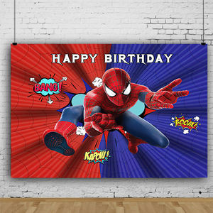 خلفية تصوير سبايدر مان الأبطال الخارقين باللون الأحمر مقاس 5x3 قدم، لافتة حفلات أعياد ميلاد الأولاد، ديكورات، ودعائم كشك التصوير - Product Image 6