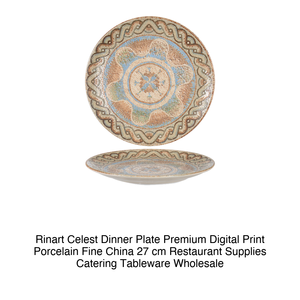 Plato de Cena Rinart Celest, Porcelana Fina con Impresión Digital Premium, 27 cm, Suministros para Restaurantes, Vajilla para Catering, Venta al por Mayor - Product Image 2