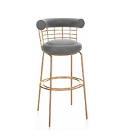 Tabourets de bar modernes de luxe en gros, comptoir d'îlot de cuisine, chaise de bar en métal doré pour salle à manger, salon, meubles
