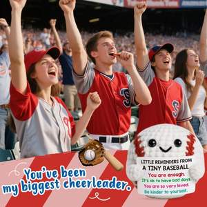 Gorro de Béisbol de Ganchillo de Algodón Ecológico Positivo, Regalo para Hombre/Mujer, Apoyo Emocional para <span class=keywords><strong>Compañeros</strong></span> de Equipo/Entrenador, <span class=keywords><strong>Compañeros</strong></span> de Trabajo, Recupérate Pronto, Mumu CD075 - Product Image 6