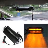 Feux stroboscopiques LED pour voiture rouge/bleu jaune/blanc / Lampes de signalisation clignotantes d'urgence pour tableau de bord, lumière d'avertissement de pare-brise 12V universelle