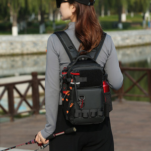 Sac à dos de voyage de sport de plein air multifonctionnel décontracté imperméable en polyester pour hommes et femmes, sac à pêche à la ligne tendance et petit - Product Image 2