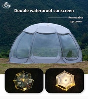 Tente Dôme Transparente Pop-up en PVC pour Camping Extérieur, Une Chambre, Ciel Étoilé, 1500-2000mm, Imperméable, 2 Personnes, Quatre Saisons, Vente en Gros