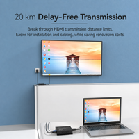 Extenseur optique HDMI 20 km avec boîtier métallique, audio indépendant et transmission EDID pour la sécurité et l'affichage numérique
