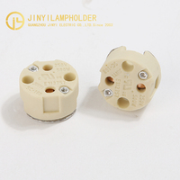 Douille haute durabilité support de lampe pratique G4/G5.3/G6.35 ampoules chauffantes à base de lampe halogène en céramique