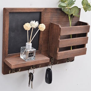 Soporte de <span class=keywords><strong>llaves</strong></span> y correo <span class=keywords><strong>para</strong></span> decoración de pared, organizador de correo rústico con ganchos <span class=keywords><strong>para</strong></span> <span class=keywords><strong>llaves</strong></span>, colgador de <span class=keywords><strong>llaves</strong></span> de pared, marrón - Product Image 4