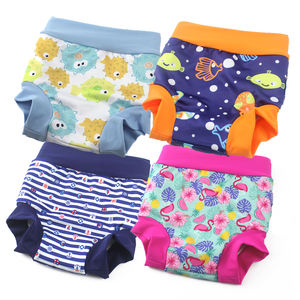 Babyshow Pañales para Bebé Cintura Alta Elástico Aislamiento Orina Keeper Reutilizable Pañal de Natación Pañales Pantalones - Product Image 1