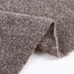 High quality stretch recycled piece dyed polyester woolen flannel fleece fabric for coats