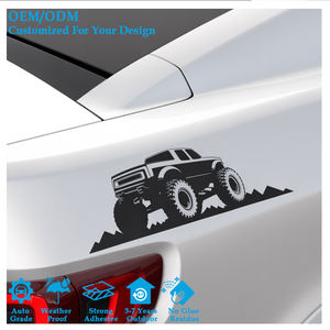 Calcomanías de PVC resistentes a la intemperie con letras y logotipo personalizado de fábrica OEM para ventana de coche, calcomanías troqueladas de vinilo para coche - Product Image 1