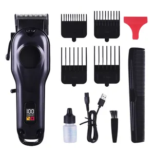 Private Professional hair trimmers clippers Cordless Salon Wireless Men Trimmer Clipper All Metal Hair Cutting Machine For Man