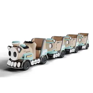 Children amusement park ride on battery operated train set shopping mall trackless train prices