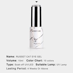 HONEY GIRL-<span class=keywords><strong>Vernis</strong></span> à ongles en gel magnétique avec yeux de chat en cristal d'automne pour <span class=keywords><strong>vernis</strong></span> semi-<span class=keywords><strong>permanent</strong></span> à paillettes super brillants - Product Image 3