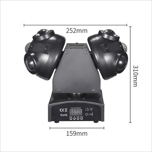 Faro mobile a LED RGBW da 100W con doppia sfera colorata per feste, discoteche e club, con effetti rotanti e modalità attivate dal suono - Product Image 5