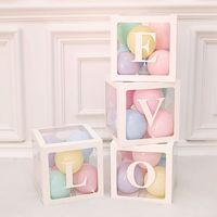 Boîtes en papier surprise en PVC transparent pour ballons, anniversaire d'un garçon, fête de mariage, avec des cadeaux de Noël, des cadeaux de la Saint-Valentin, des jouets