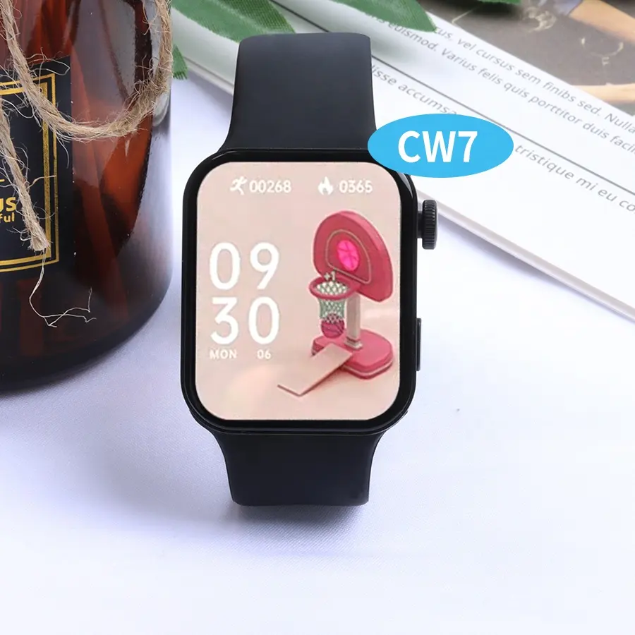 CW7 बुला स्मार्ट घड़ी के साथ 1.75 श्रृंखला 7 निविड़ अंधकार घड़ियों फिटनेस ट्रैकर रिमोट कंट्रोल घड़ियों बैंड Smartwatch CW7