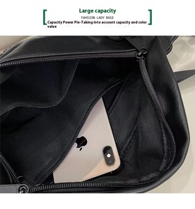Bolso de Mano de Lujo para Mujer, Gran Capacidad, Diseño Exclusivo, Tipo Bandolera, Plisado, Media Luna, con Forro de Poliéster, MOQ 3 Piezas - Product Image 4