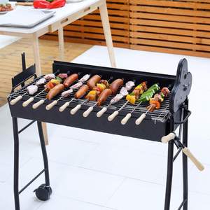 Gril de rôtisserie en acier 2 en 1 portable personnalisé avec brochettes pour le camping en plein air et le <span class=keywords><strong>barbecue</strong></span> - Product Image 2